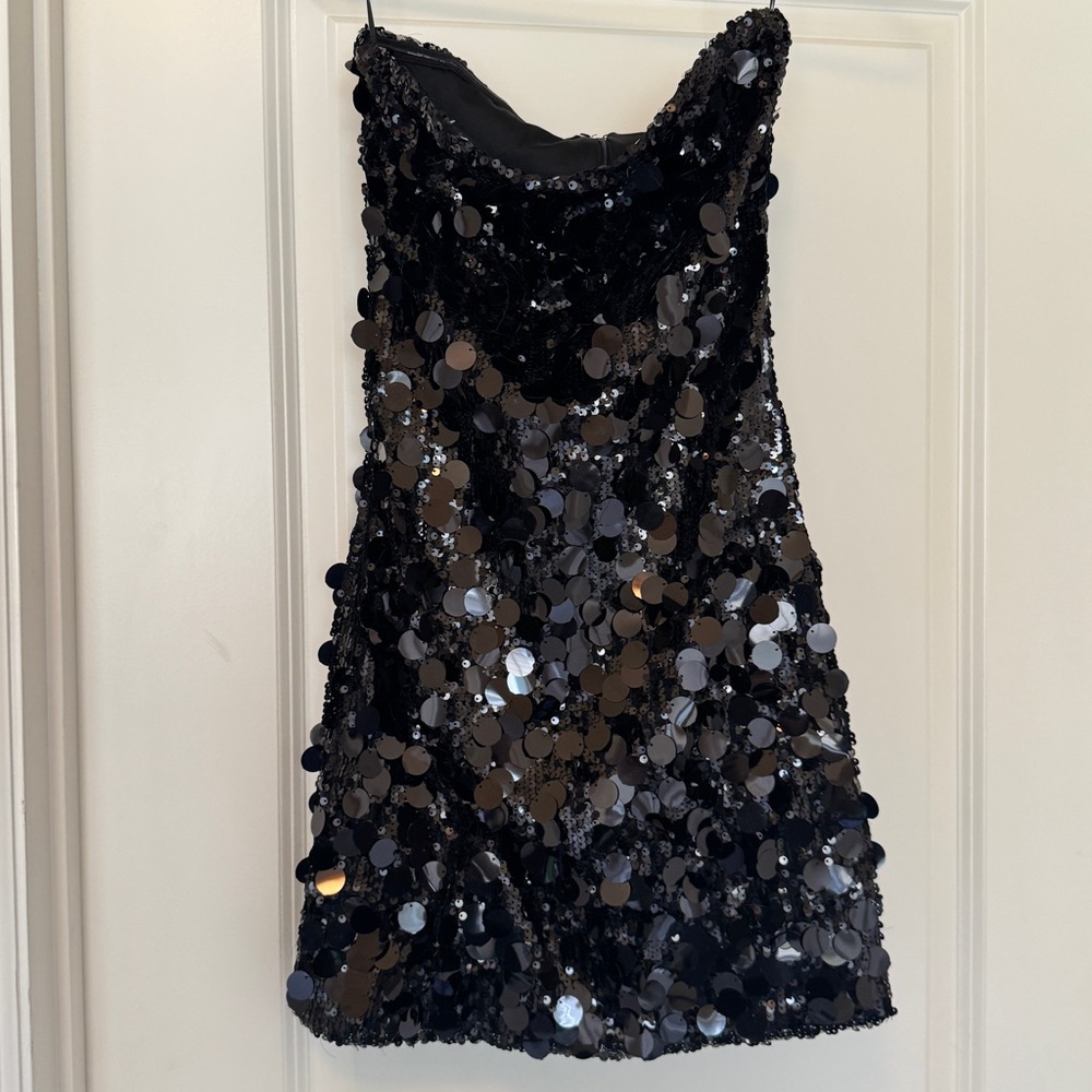NWT Edikted Samba Sequin Strapless Mini Dress S - Picture 4 of 6
